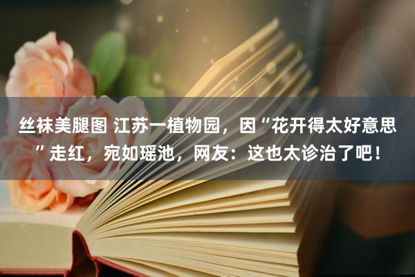 丝袜美腿图 江苏一植物园，因“花开得太好意思”走红，宛如瑶池，网友：这也太诊治了吧！